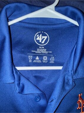 47 New York Mets Men's Blue Polo with Embroidered Accent